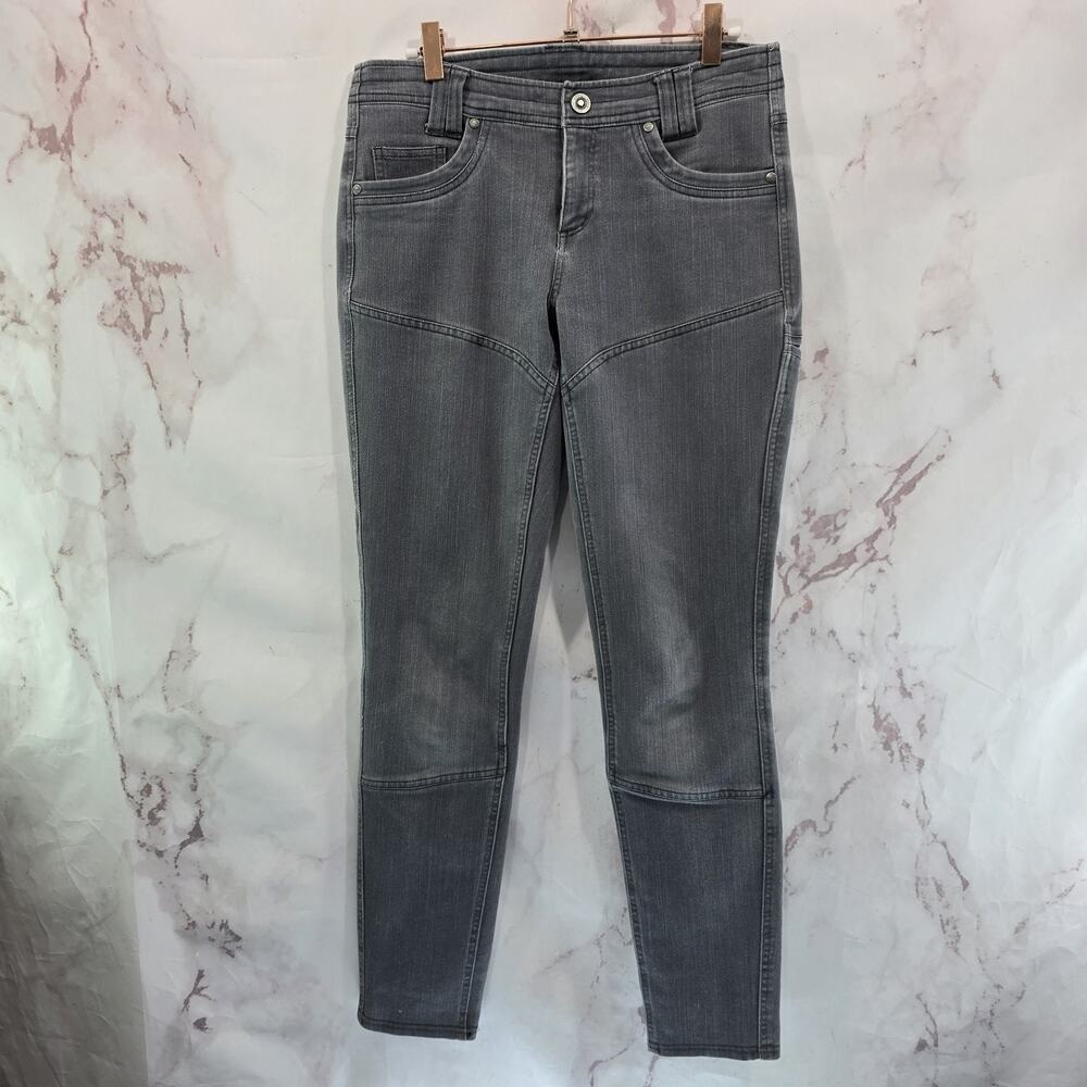 Kuhl Jeans Womens 6 X 30 Regular Gray Denim Skinny Mid Rise Double Knee